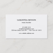 Elegant Musician  Visitenkarte (Rückseite)