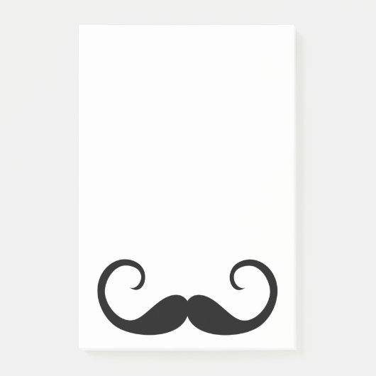 Elegant Mustache Post-it Klebezettel (Vorderseite)
