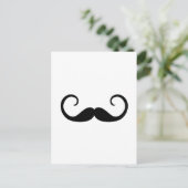 Elegant Mustache Postkarte (Stehend Vorderseite)
