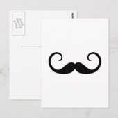 Elegant Mustache Postkarte (Vorne/Hinten)