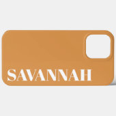 Elegant Mustard personalisierter Name einfach Case-Mate iPhone Hülle (Rückseite (Horizontal))