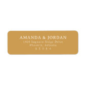 Elegant Mustard Serif Return Address Labels (Vorne)