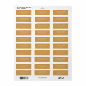 Elegant Mustard Serif Return Address Labels (Vorne)