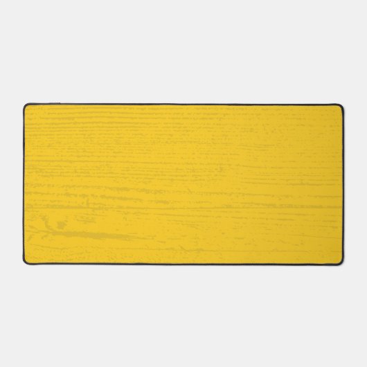 Elegant Mustard Yellow Wood Grain Schreibtischunterlage (Vorderseite)