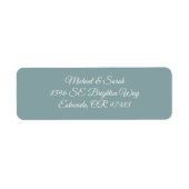 Elegant Muted Dusty Blue Return Address (Vorne)