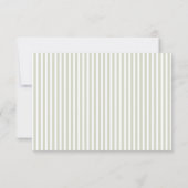 Elegant Muted Green RSVP Card Karte (Rückseite)