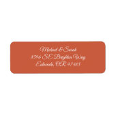Elegant Muted Sienna Orange Wedding Return Address (Vorne)