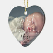 Elegant My First Christmas 2 Foto Keramik Ornament (Links)