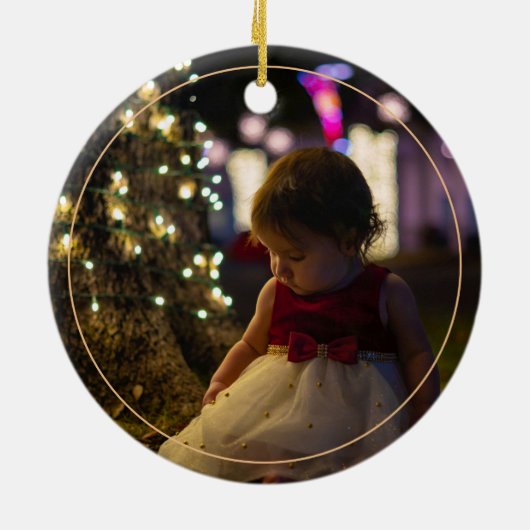 Elegant My First Christmas Personalized ornament (Hinten)