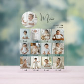 Elegant My First Year Collage Custom Photo Acrylschild (Neutral)