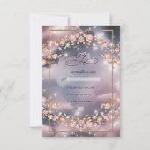 Elegant Mystic Floral Garden Wedding RSVP Karte (Vorderseite)