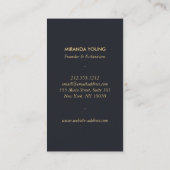 Elegant Mystic Floral Pattern Gray Visitenkarte (Rückseite)