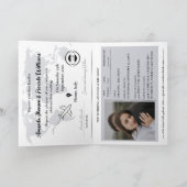 Elegant Naby BluePassport Foto Einladung Hochzeit (Innenseite)