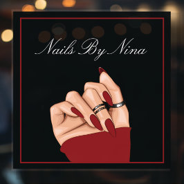 Elegant Nail Artist Beauty Salon Werbeaktion Fensteraufkleber