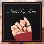 Elegant Nail Artist Beauty Salon Werbeaktion Fensteraufkleber