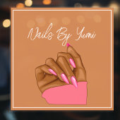 Elegant Nail Artist Manicurist Typografie gebrandm Fensteraufkleber