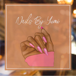 Elegant Nail Artist Manicurist Typografie gebrandm Fensteraufkleber