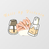 Elegant Nails Showcase Fensterklammer Fensteraufkleber (Blatt)