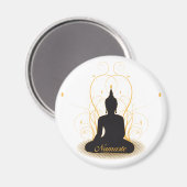 Elegant Namaste Buddha Magnet (Vorderseite/Rückseite)