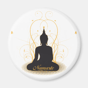 Elegant Namaste Buddha Magnet
