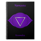 Elegant Namaste Indigo Third Eye Chakra Notizblock (Vorderseite)