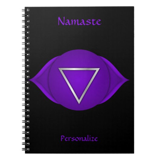 Elegant Namaste Indigo Third Eye Chakra Notizblock (Vorderseite)