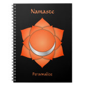 Elegant Namaste Orange Sacral Chakra Personalize Notizblock (Vorderseite)