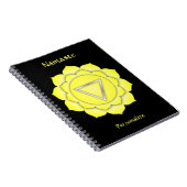 Elegant Namaste Yellow Solar Chakra personalize Notizblock (Rechte Seite)