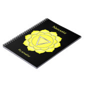 Elegant Namaste Yellow Solar Chakra personalize Notizblock (Linke Seite)