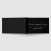 Elegant Name Gray Script Black In Loving Memory Gästebuch (Voll)