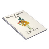 Elegant Name || Modern Paper Quilled Flowers Notizblock (Rechte Seite)