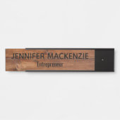 Elegant Name Plate Wood Grain Rustic Door Sign Türschild (Vorderseite )