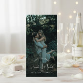 Elegant Names Script Modern Wedding Photo Bookmark Save The Date