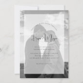 Elegant NAMES script Vellum Overlay Photo Wedding Einladung (Vorderseite)