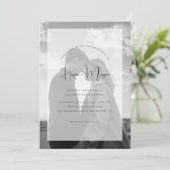 Elegant NAMES script Vellum Overlay Photo Wedding Einladung (Stehend Vorderseite)