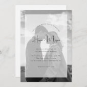 Elegant NAMES script Vellum Overlay Photo Wedding Einladung (Vorne/Hinten)
