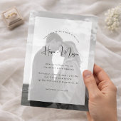 Elegant NAMES script Vellum Overlay Photo Wedding Einladung