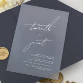 Elegant NAMES White Wedding Modern Calligraphy Acryleinladungen