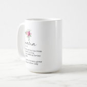 Elegant Nana Definition Floral 15oz Tasse (Vorderseite Links)