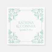 Elegant Napkins | Nadine (Light Turquoise) 2 Serviette (Vorderseite)