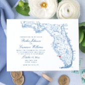 Elegant Naples Florida Map Wedding Einladung