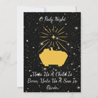 Elegant Nativity Scene Starry Night Christmas Feiertagskarte