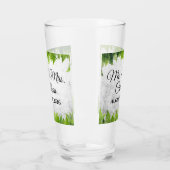 Elegant Natural Ferns Romantische Blätter Hochzeit Glas (Links)