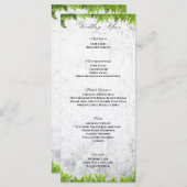 Elegant Natural Ferns Romantische Blätter Hochzeit Menükarte (Vorne/Hinten)