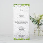 Elegant Natural Ferns Romantische Blätter Hochzeit Menükarte (Stehend Vorderseite)