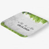 Elegant Natural Ferns Romantische Blätter Hochzeit Pappteller (Gewinkelt)