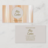 Elegant Nature Brushstroke Holzkörner Visitenkarte (Vorne/Hinten)