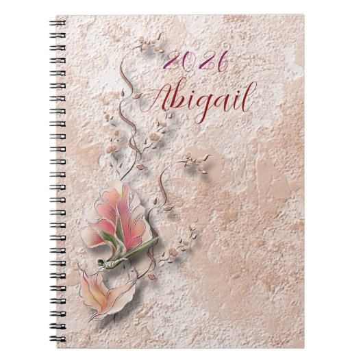 Elegant Nature Embossed spiral notebook Notizblock (Vorderseite)