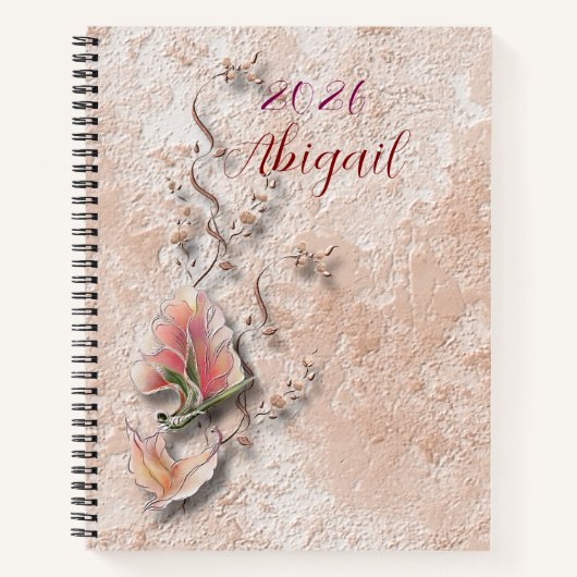 Elegant Nature Embossed spiral notebook Notizblock (Vorderseite)