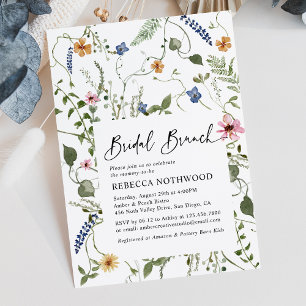Elegant Nature Floral Bridal Brunch Dusche Einladung